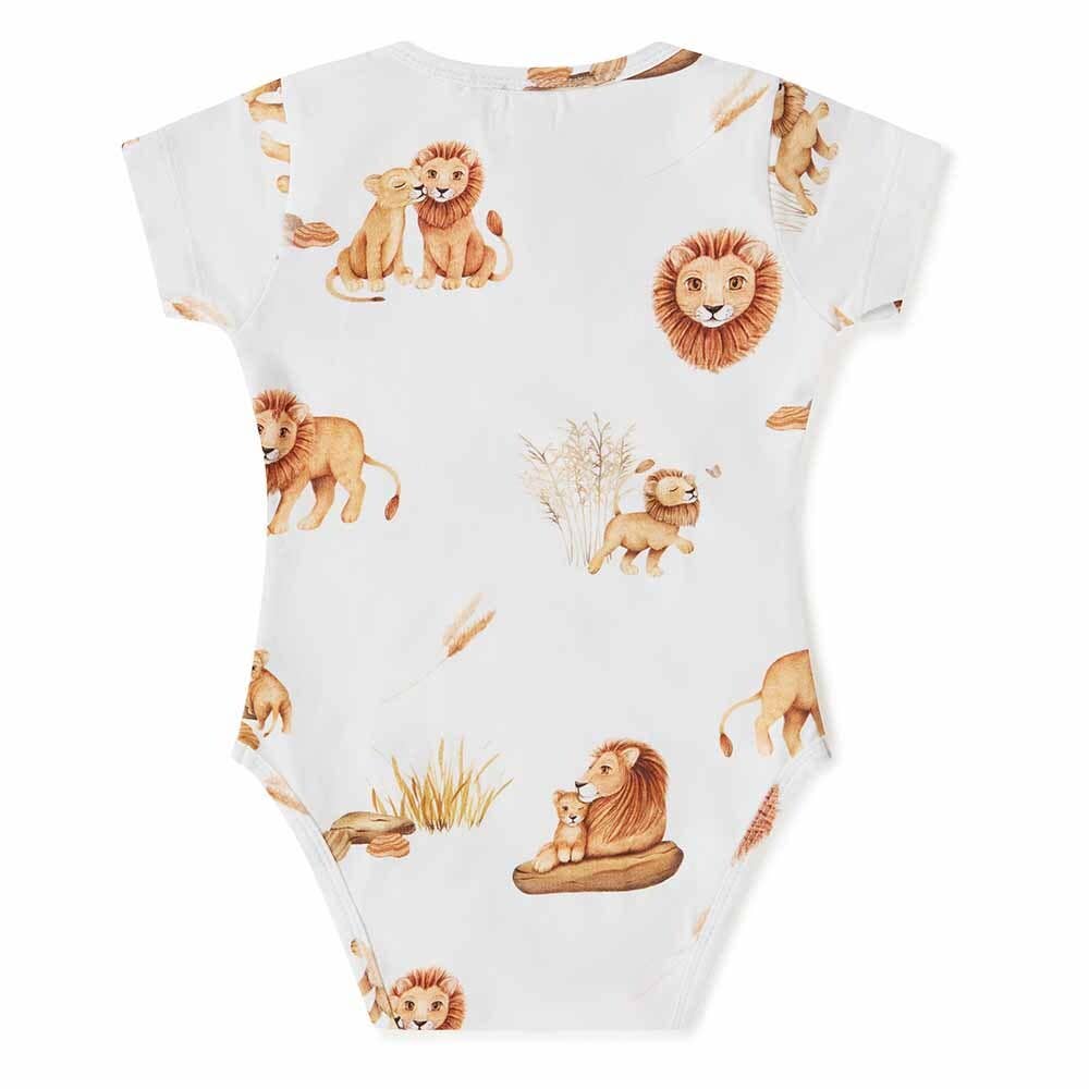 Snuggle Hunny - Lion Short Sleeve Organic Bodysuit
