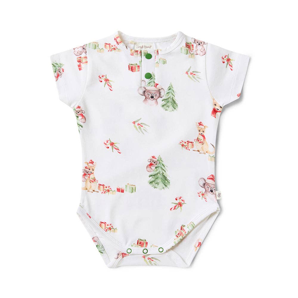 Snuggle Hunny - Kangas & Koalas Short Sleeve Organic Bodysuit