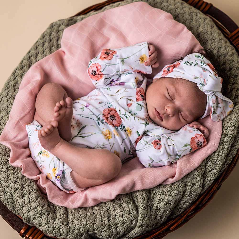 Snuggle Hunny - Meadow Long Sleeve Organic Bodysuit