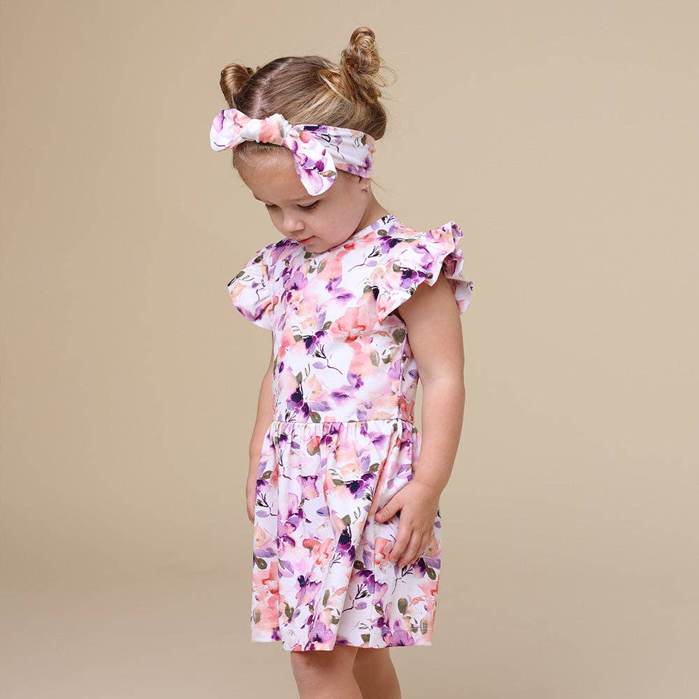 Snuggle Hunny - Blushing Beauty Short Sleeve Organic Dress