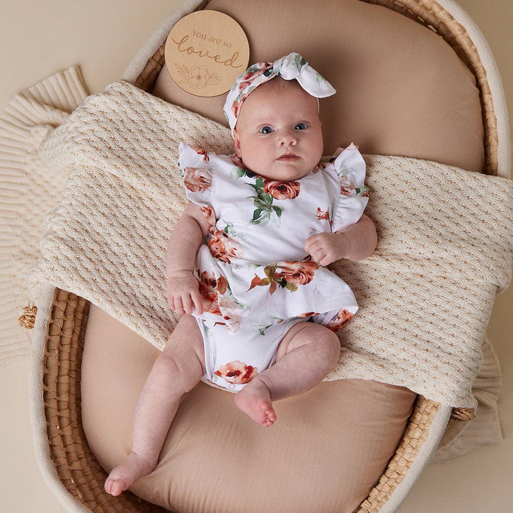 Snuggle Hunny - Rosebud Short Sleeve Organic Dress