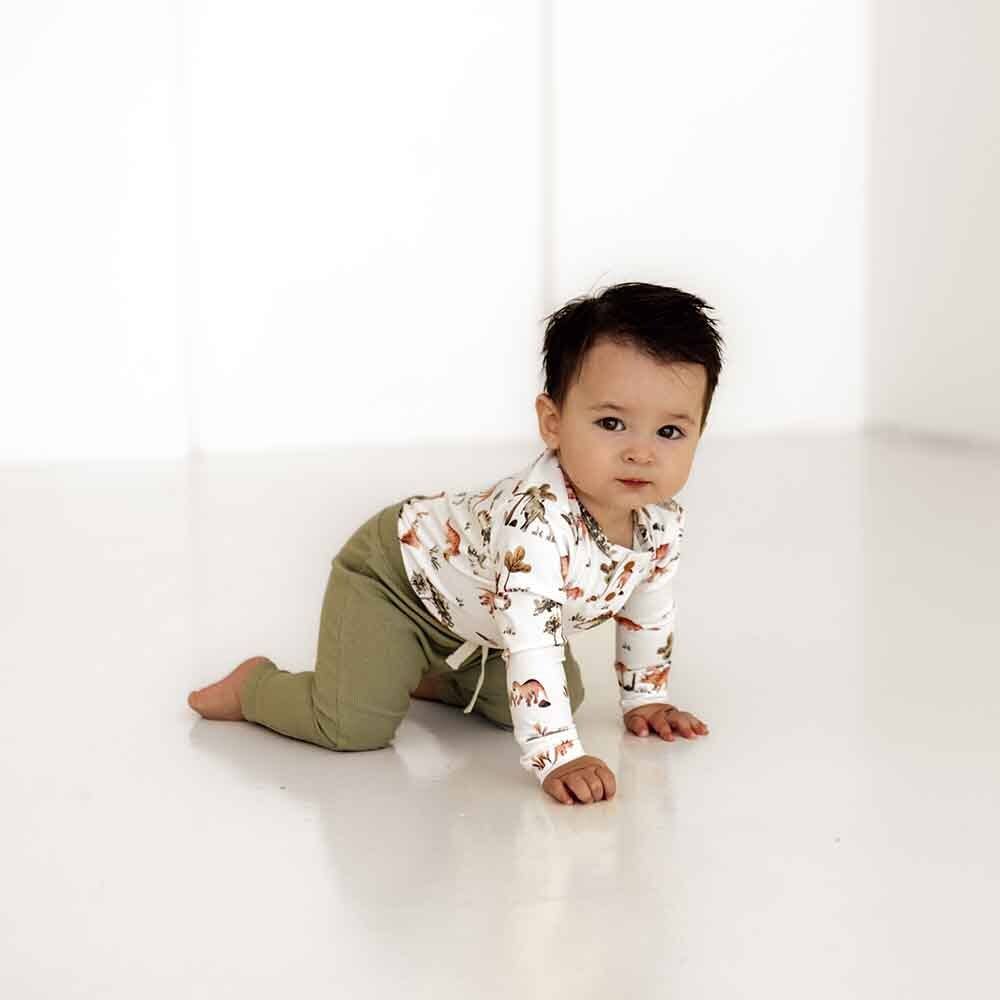 Snuggle Hunny - Dino Long Sleeve Organic Bodysuit