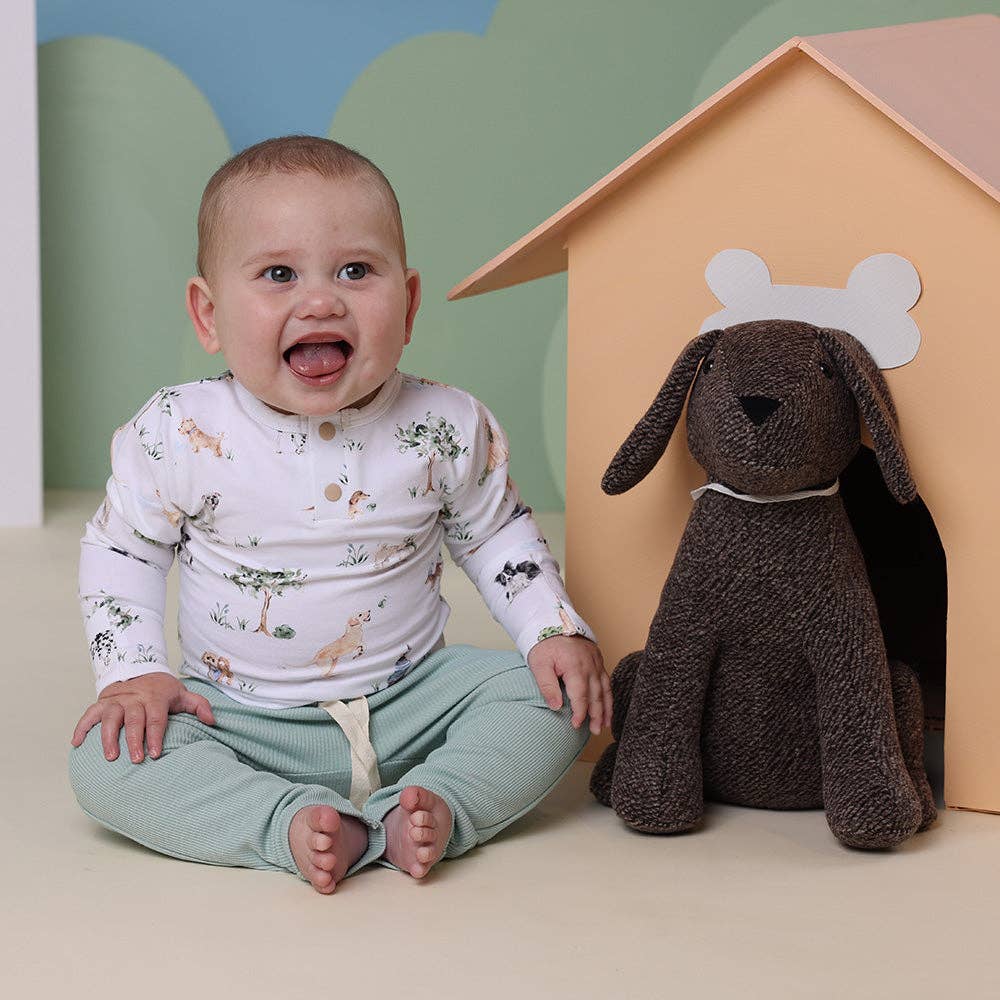 Snuggle Hunny - Dog Park Long Sleeve Organic Bodysuit