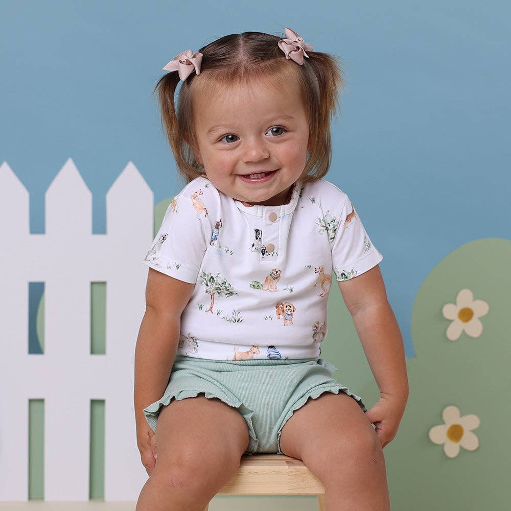 Snuggle Hunny - Dog Park Short Sleeve Organic Bodysuit