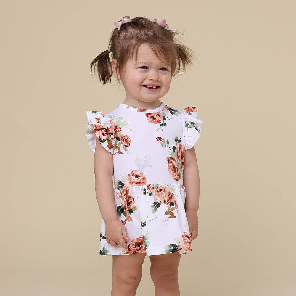 Snuggle Hunny - Rosebud Short Sleeve Organic Dress