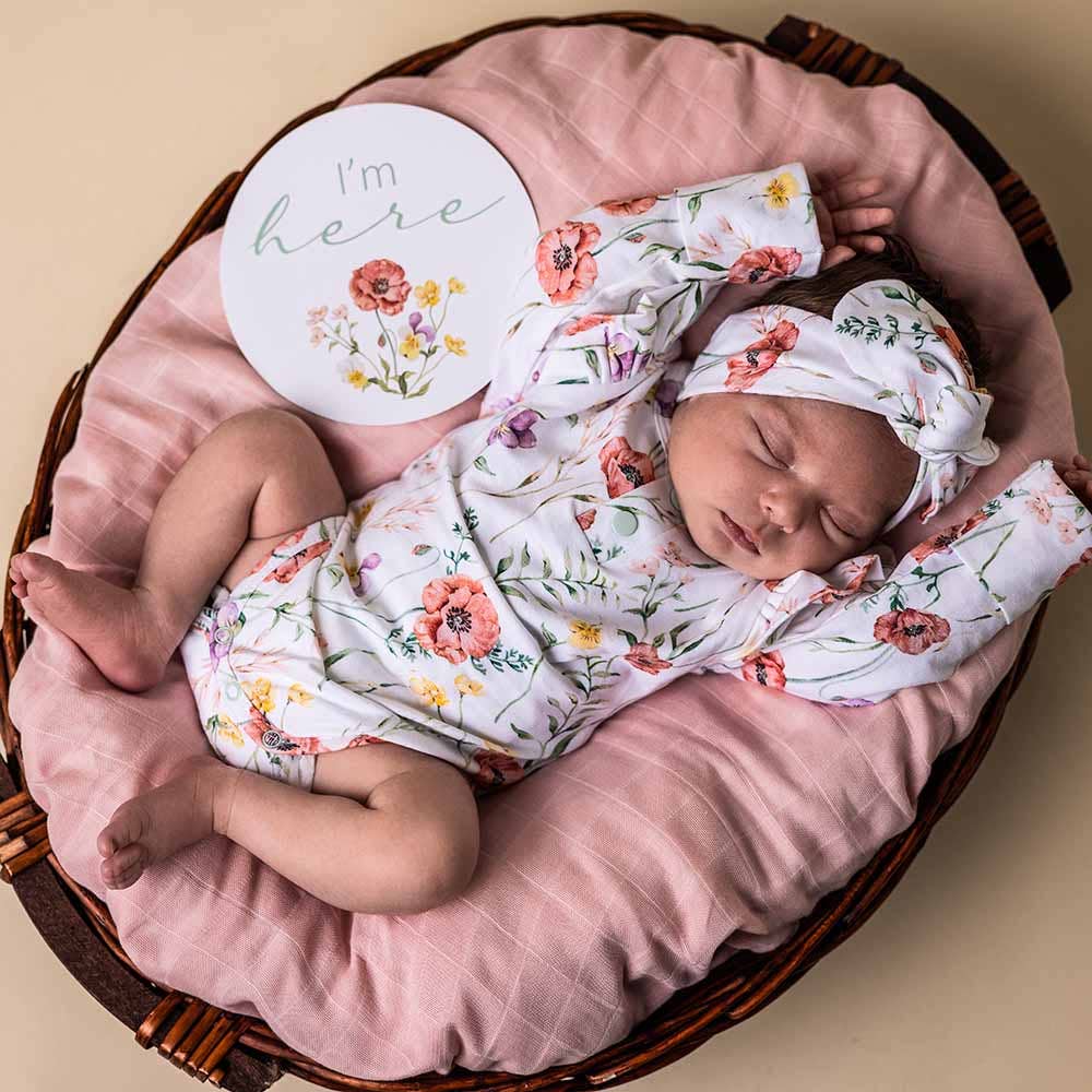 Snuggle Hunny - Meadow Long Sleeve Organic Bodysuit