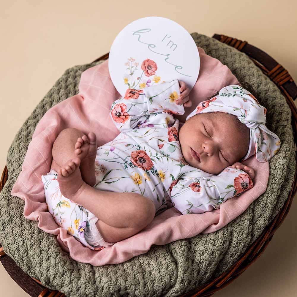 Snuggle Hunny - Meadow Long Sleeve Organic Bodysuit