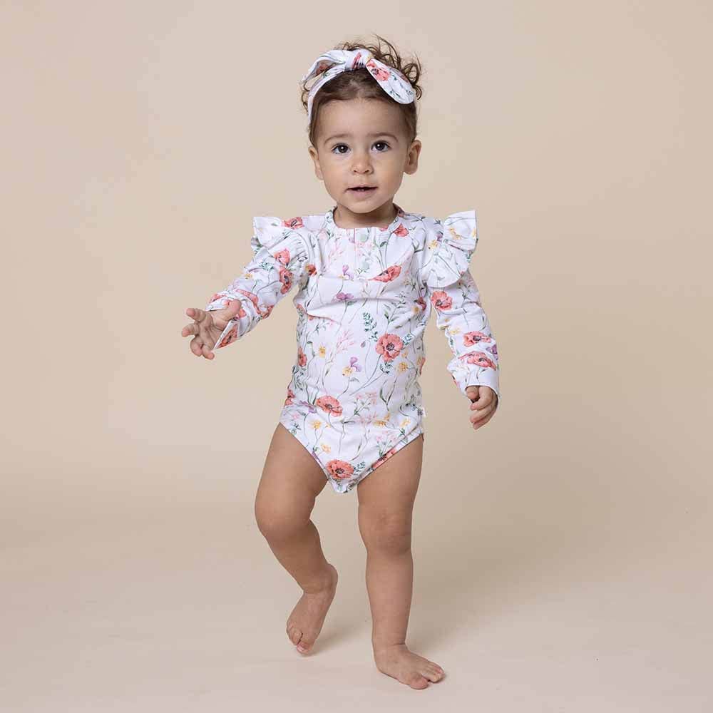 Snuggle Hunny - Meadow Long Sleeve Organic Bodysuit