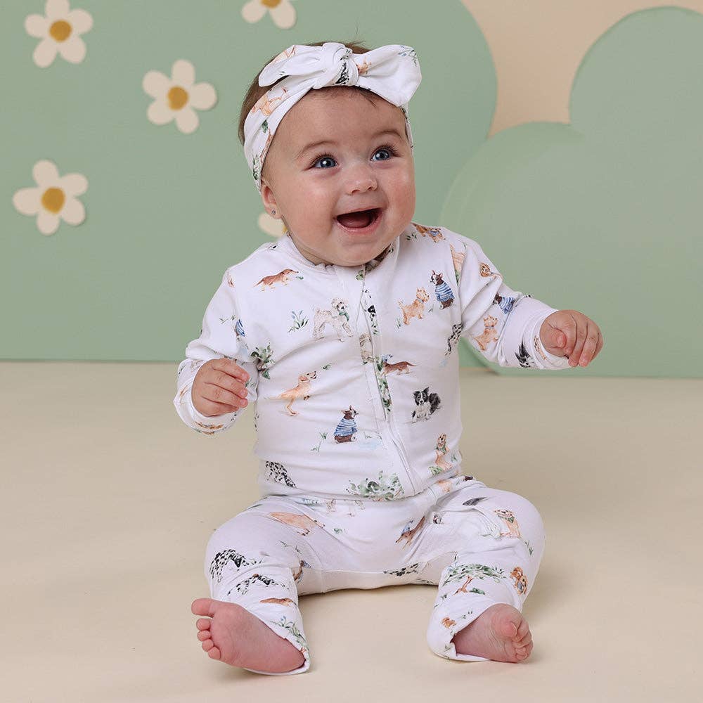 Snuggle Hunny - Dog Park Organic Snugglesuit Convertible Romper