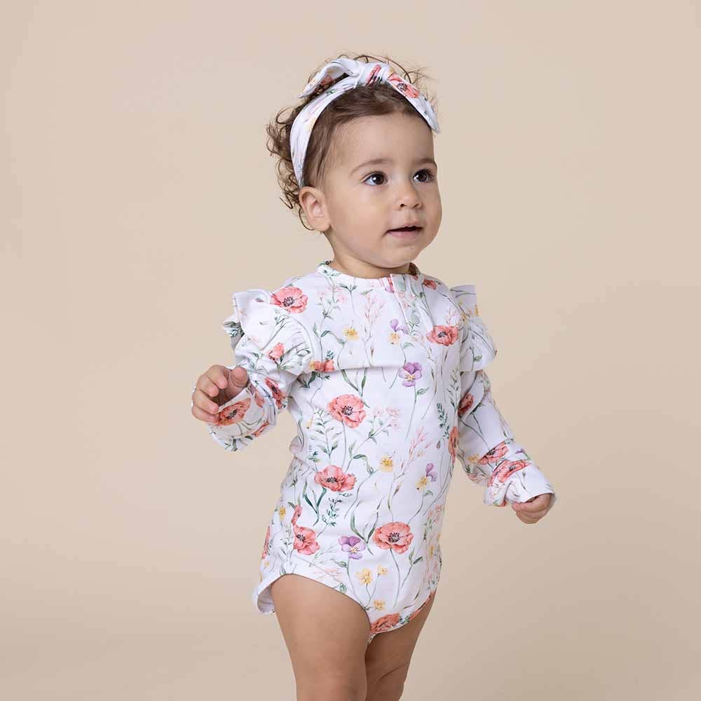 Snuggle Hunny - Meadow Long Sleeve Organic Bodysuit