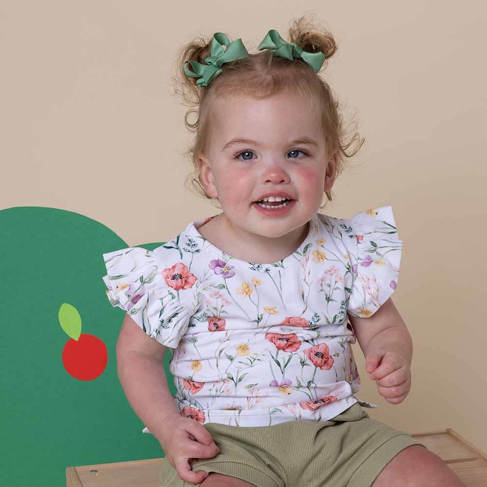 Snuggle Hunny - Meadow Organic T-Shirt with Frill