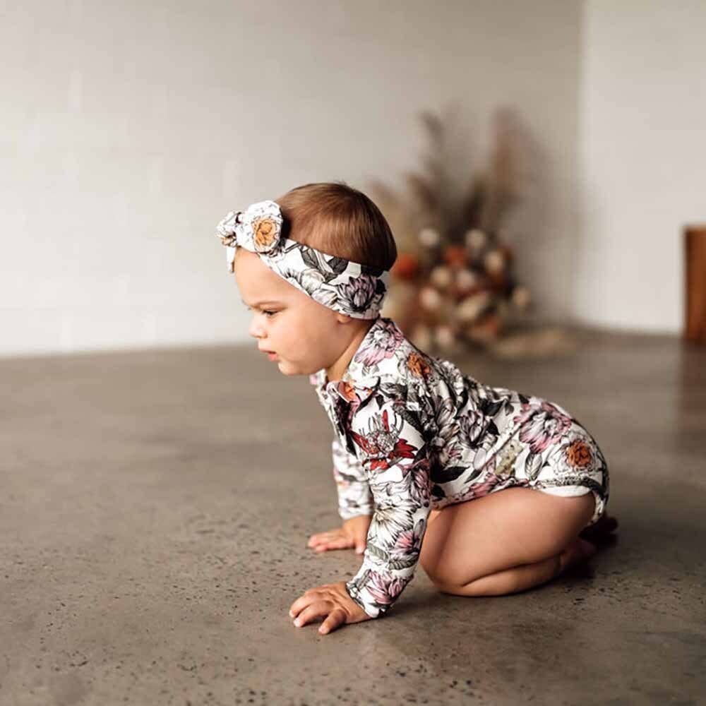 Snuggle Hunny - Australiana Long Sleeve Organic Bodysuit