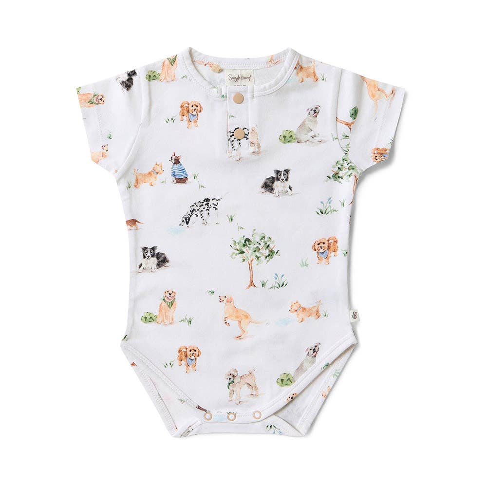 Snuggle Hunny - Dog Park Short Sleeve Organic Bodysuit