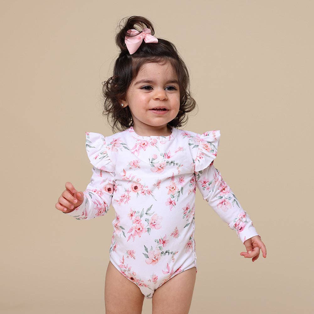 Snuggle Hunny - Camille Long Sleeve Organic Bodysuit with Frill