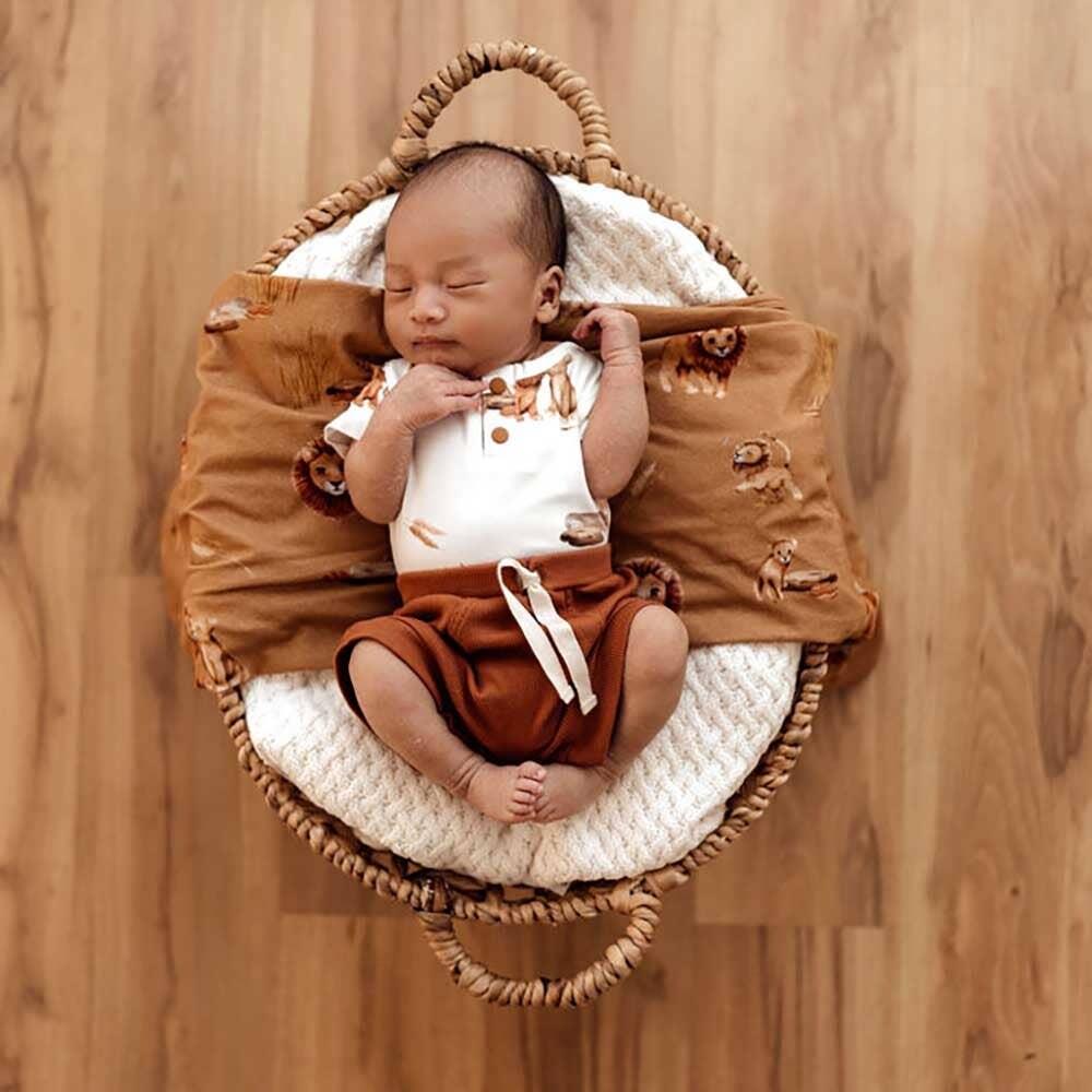 Snuggle Hunny - Lion Short Sleeve Organic Bodysuit