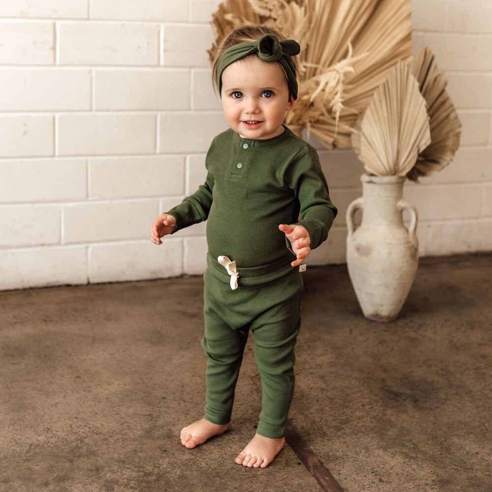 Snuggle Hunny - Olive Organic Pants