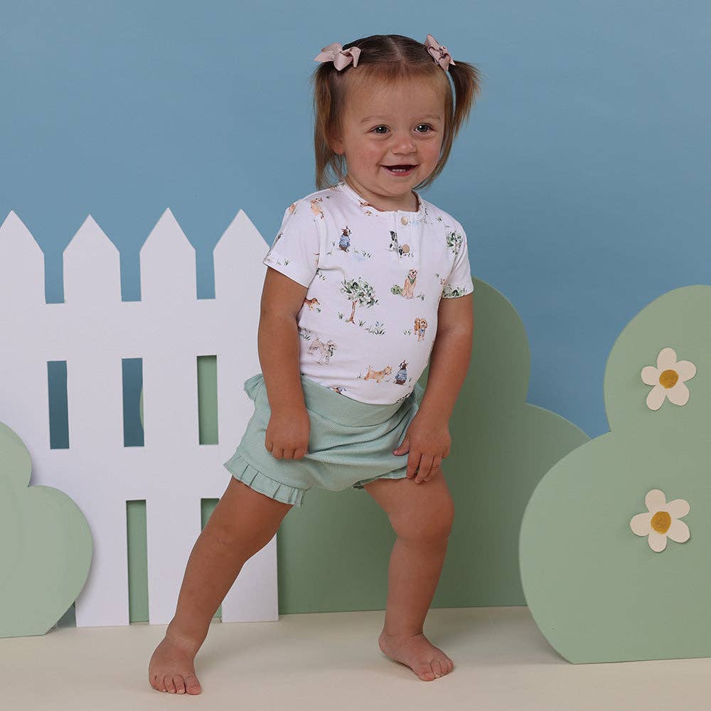 Snuggle Hunny - Dog Park Short Sleeve Organic Bodysuit