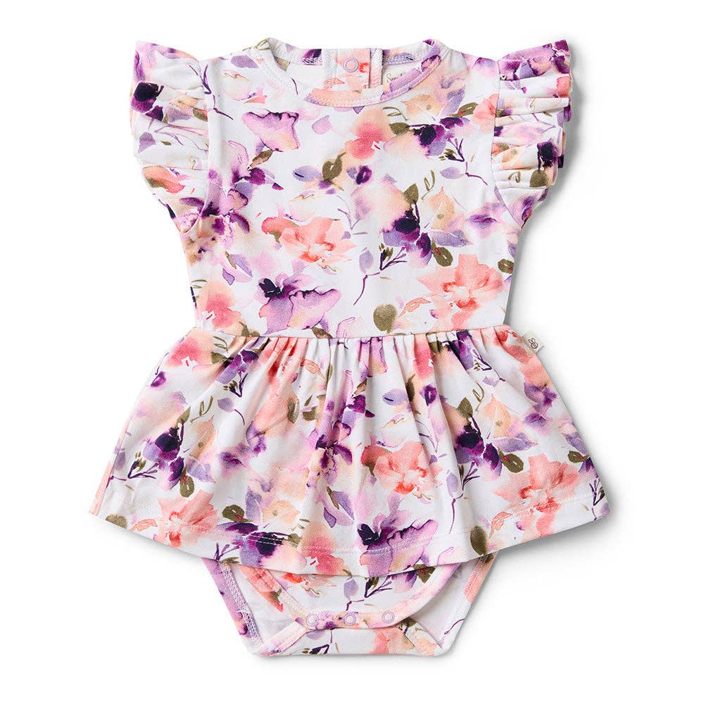 Snuggle Hunny - Blushing Beauty Short Sleeve Organic Dress