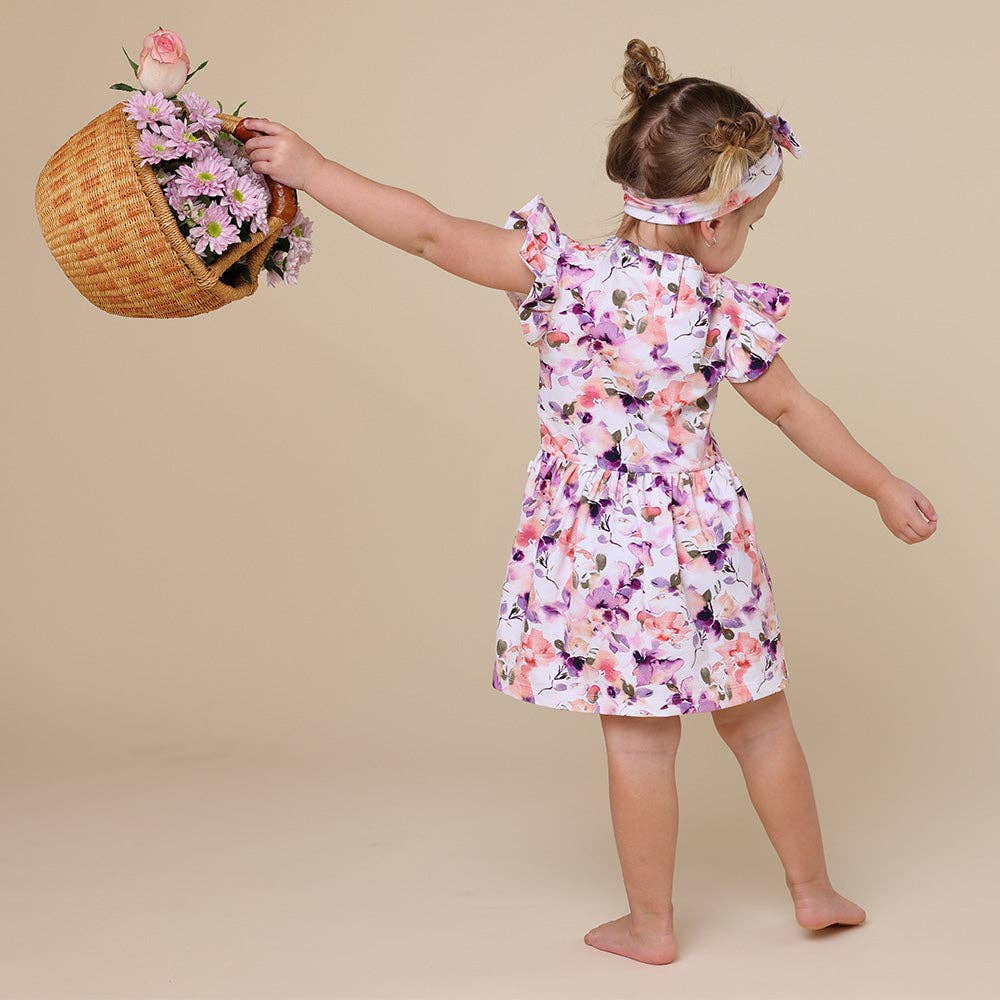 Snuggle Hunny - Blushing Beauty Short Sleeve Organic Dress