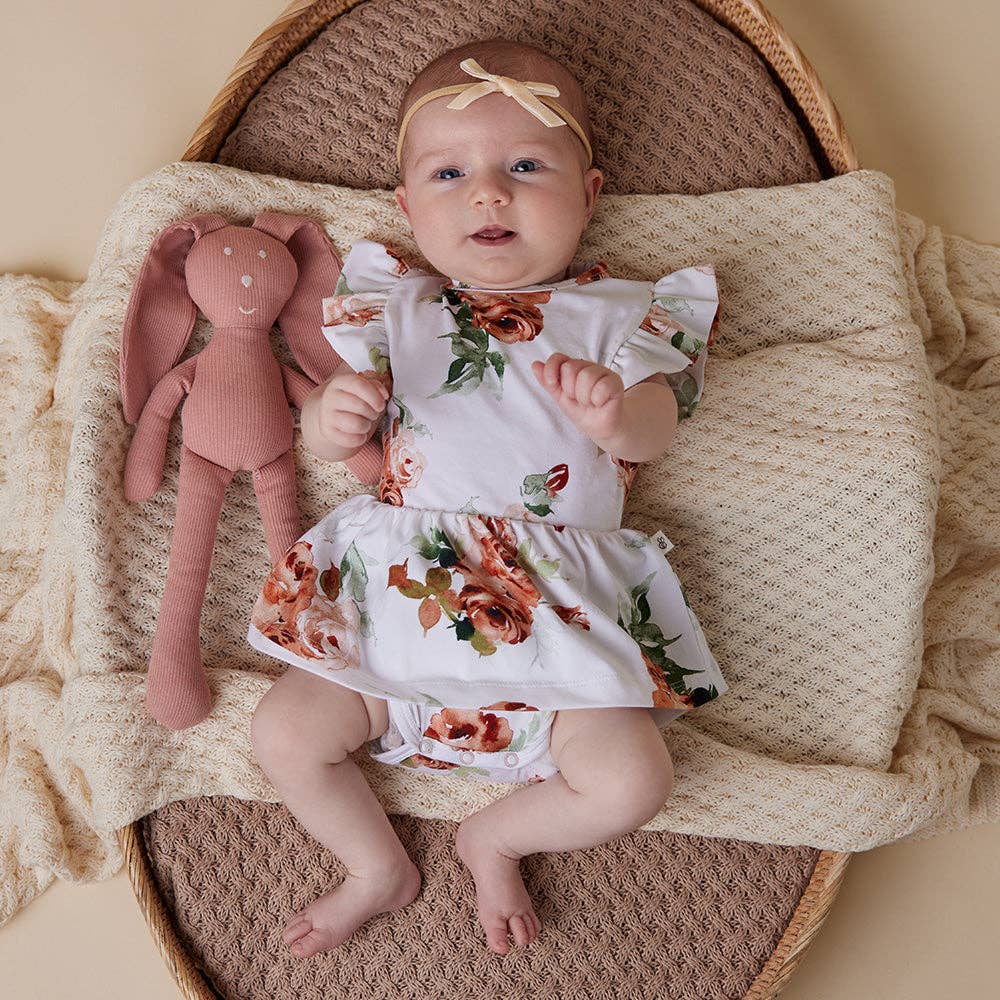 Snuggle Hunny - Rosebud Short Sleeve Organic Dress