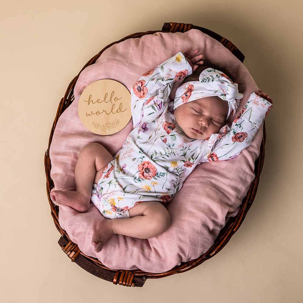 Snuggle Hunny - Meadow Long Sleeve Organic Bodysuit