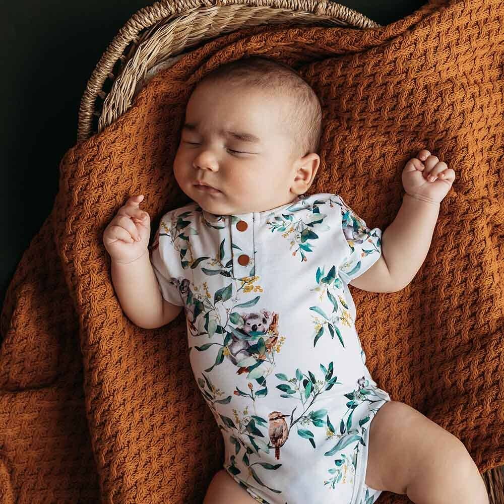 Snuggle Hunny - Eucalypt Short Sleeve Organic Bodysuit