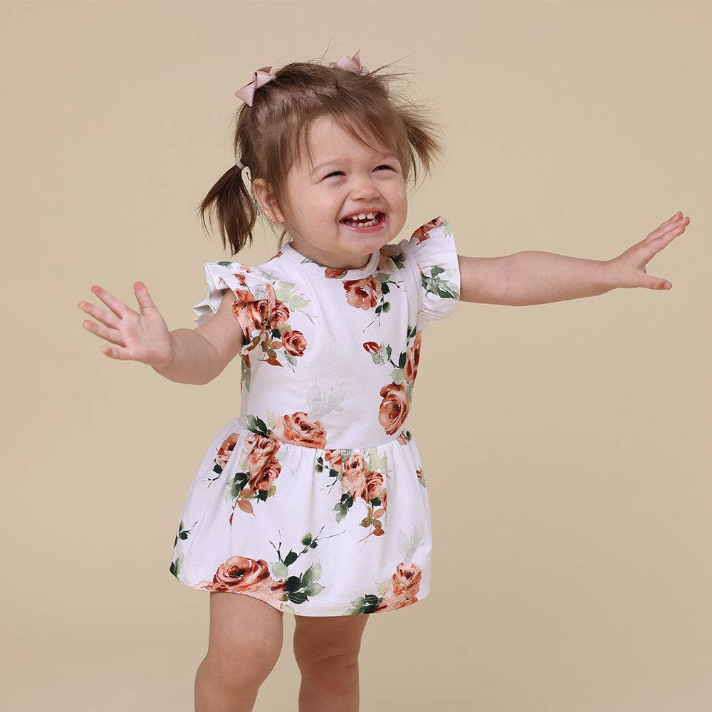 Snuggle Hunny - Rosebud Short Sleeve Organic Dress