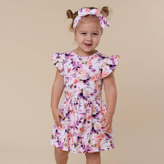Snuggle Hunny - Blushing Beauty Short Sleeve Organic Dress