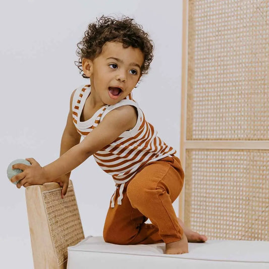 Snuggle Hunny Biscuit Stripe Singlet