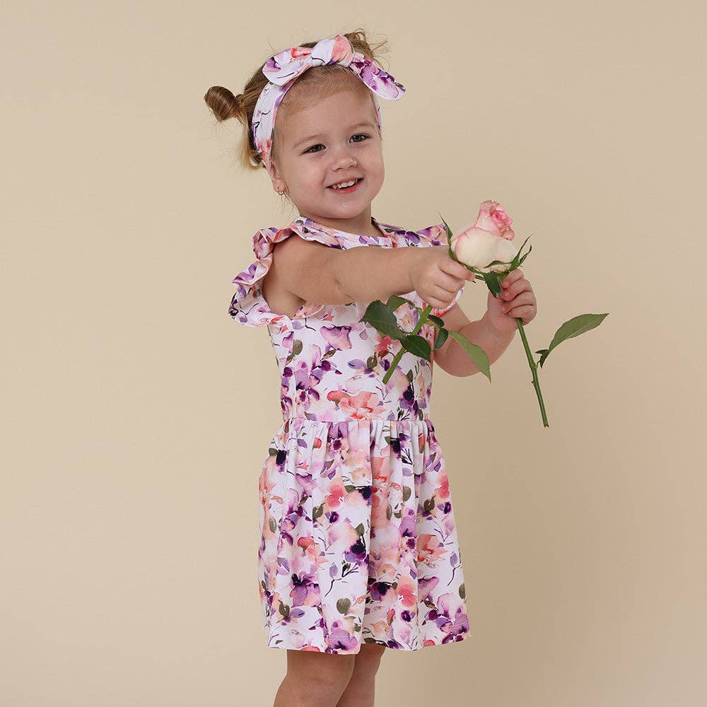 Snuggle Hunny - Blushing Beauty Short Sleeve Organic Dress