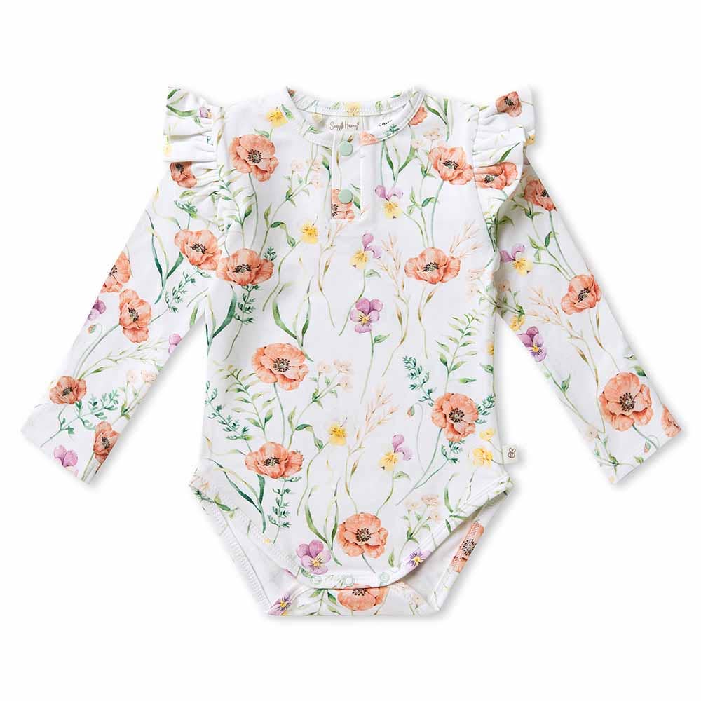 Snuggle Hunny - Meadow Long Sleeve Organic Bodysuit