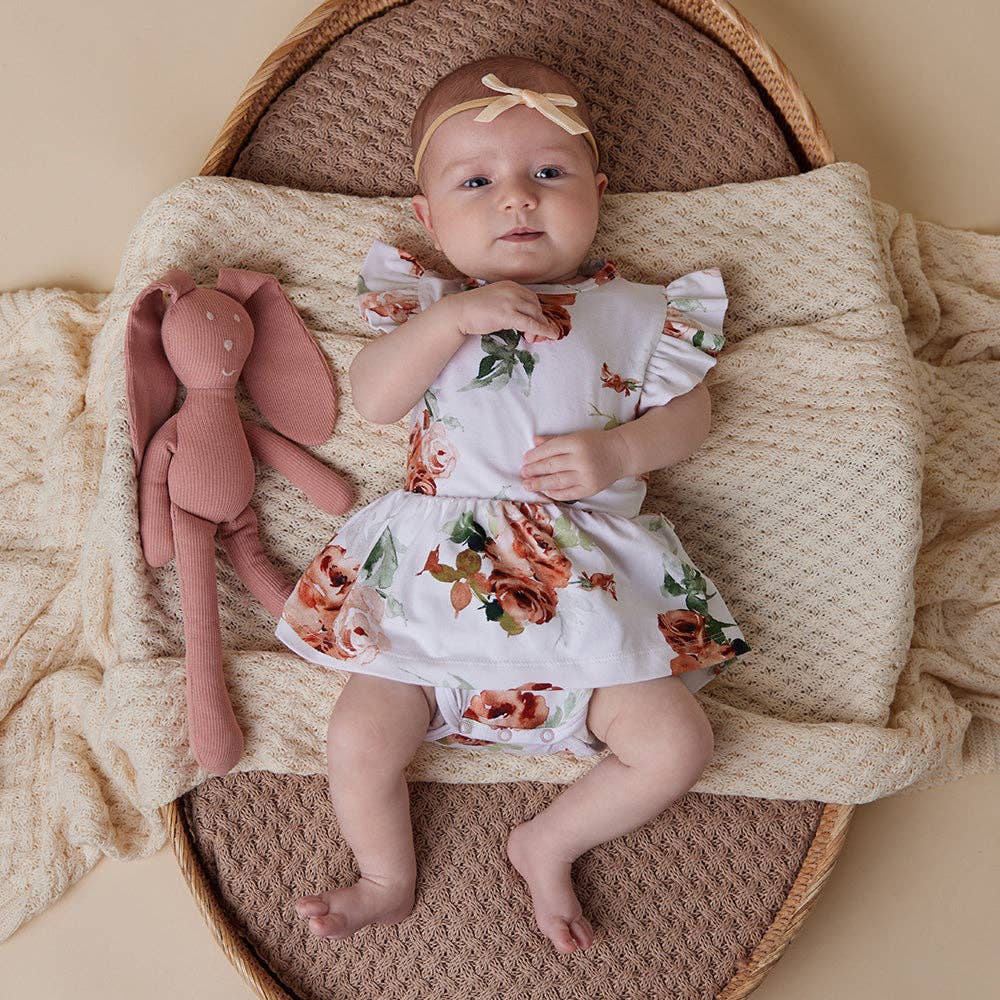 Snuggle Hunny - Rosebud Short Sleeve Organic Dress