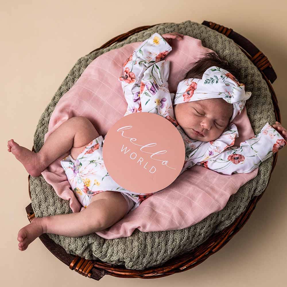 Snuggle Hunny - Meadow Long Sleeve Organic Bodysuit