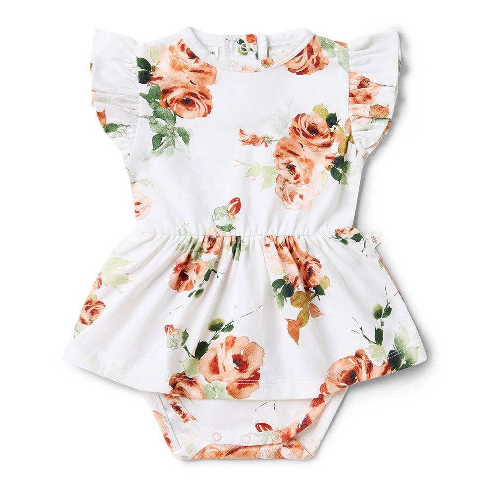 Snuggle Hunny - Rosebud Short Sleeve Organic Dress