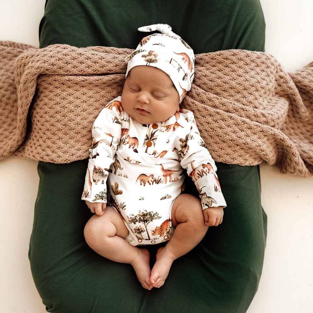 Snuggle Hunny - Dino Long Sleeve Organic Bodysuit