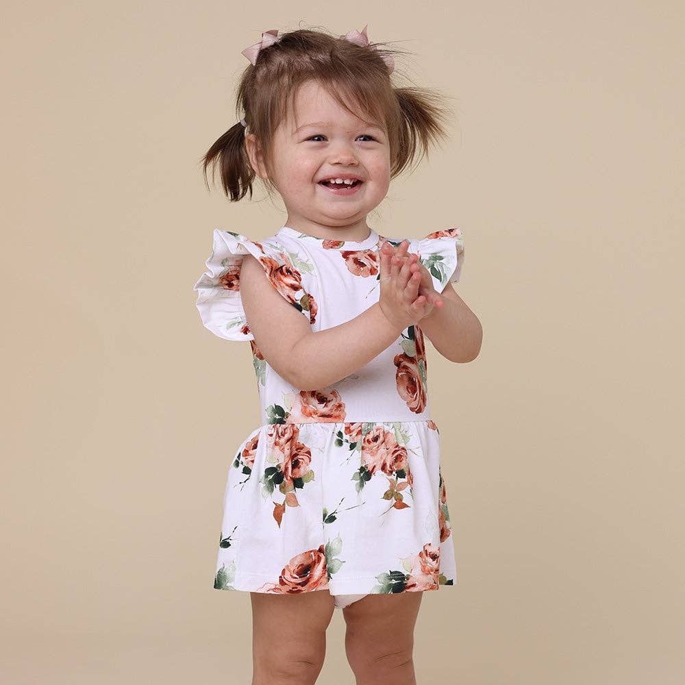 Snuggle Hunny - Rosebud Short Sleeve Organic Dress