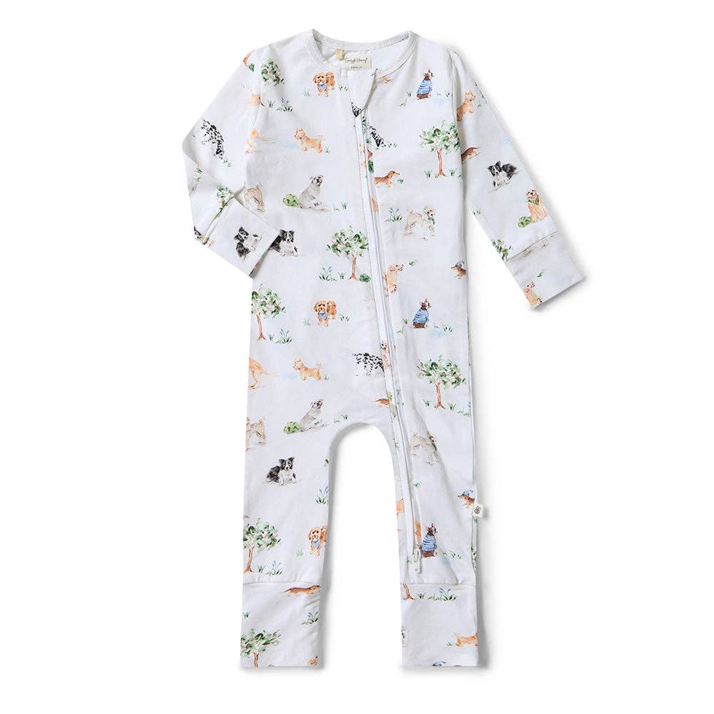 Snuggle Hunny - Dog Park Organic Snugglesuit Convertible Romper