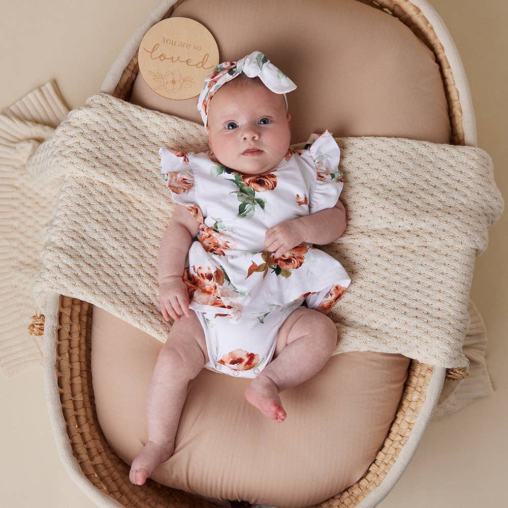 Snuggle Hunny - Rosebud Short Sleeve Organic Dress
