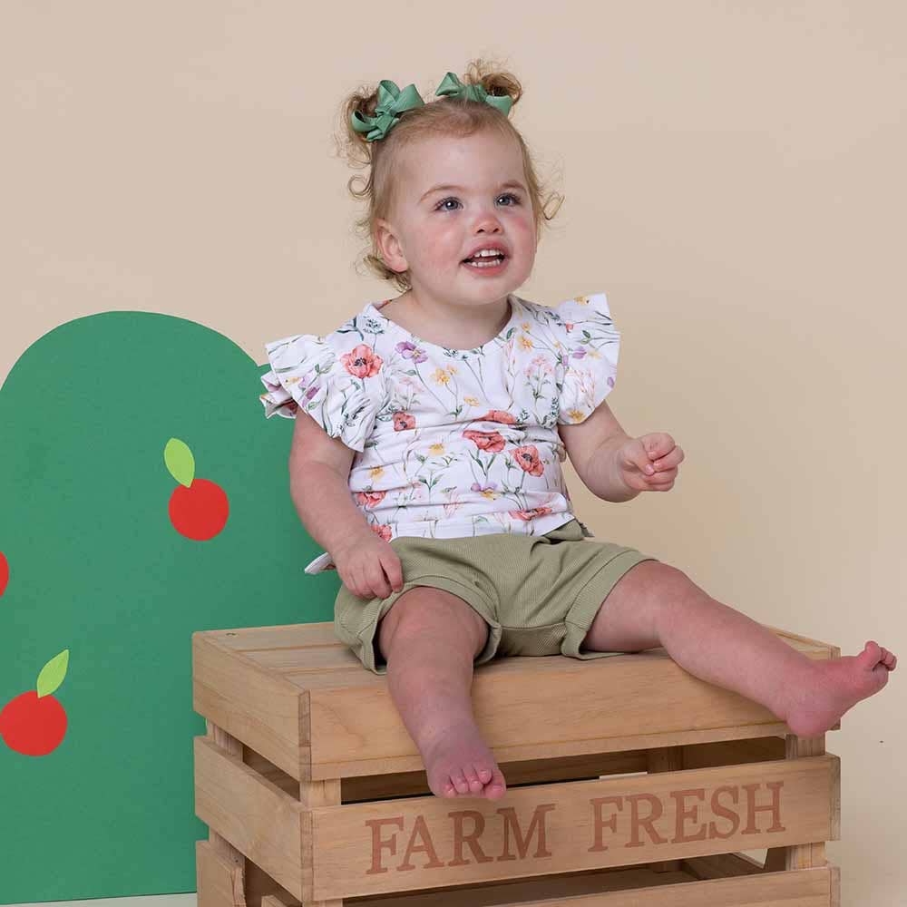 Snuggle Hunny - Meadow Organic T-Shirt with Frill