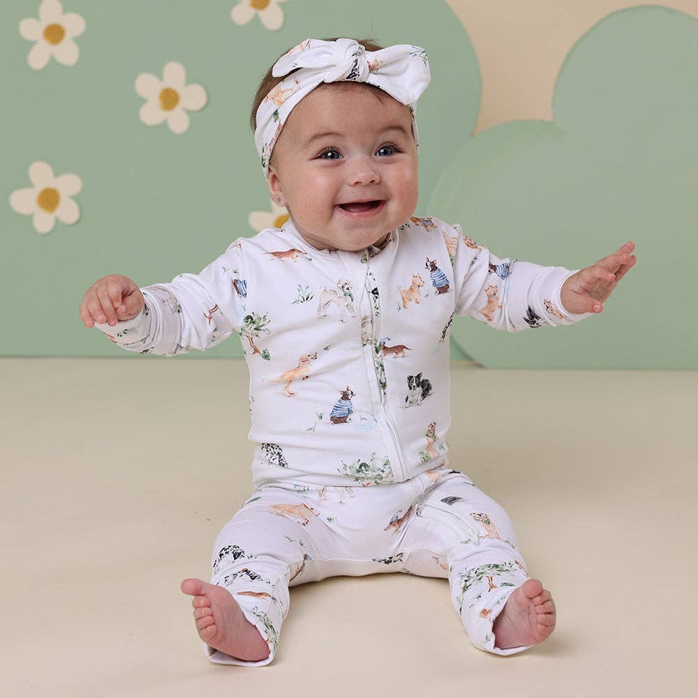 Snuggle Hunny - Dog Park Organic Snugglesuit Convertible Romper