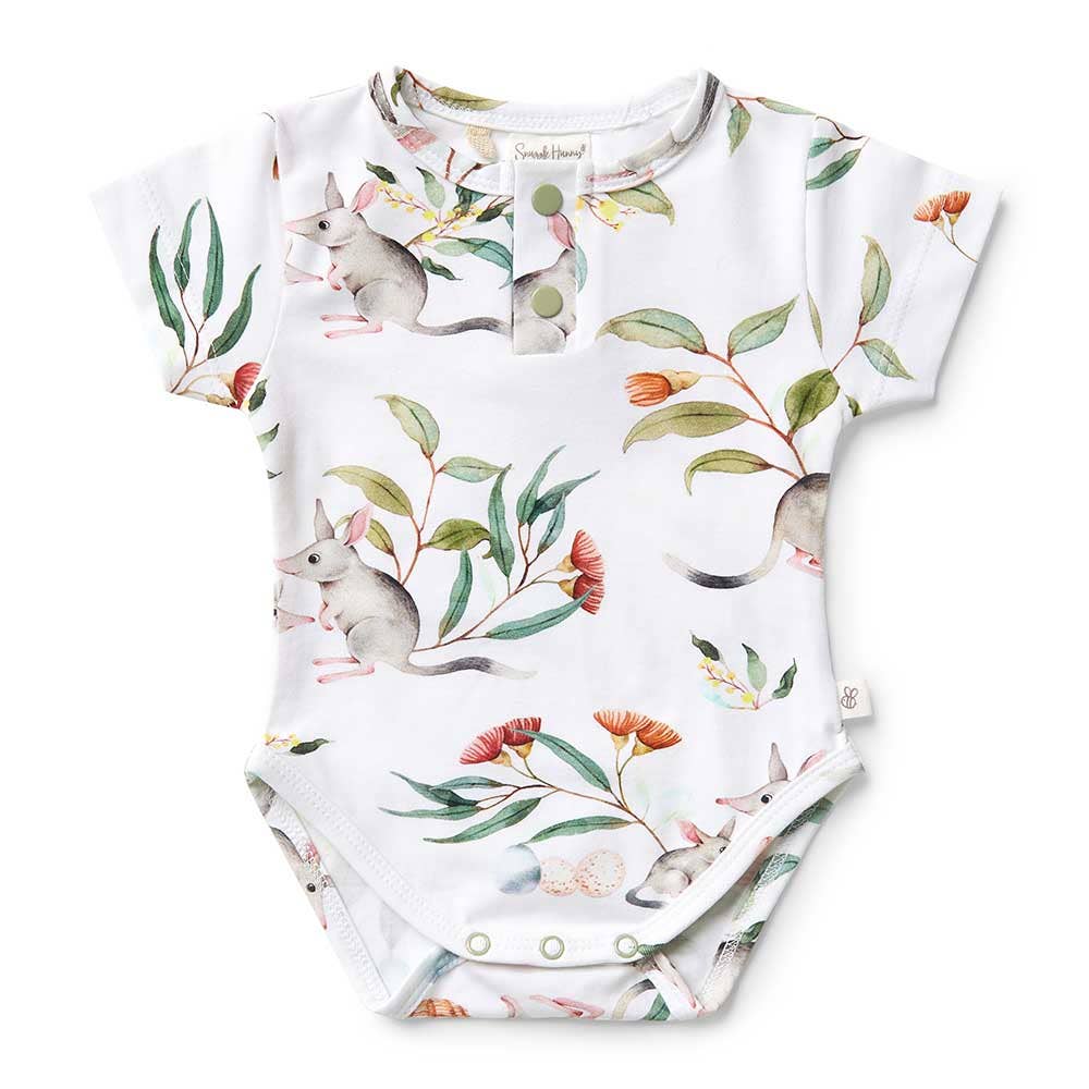 Snuggle Hunny - Easter Bilby Short Sleeve Organic Bodysuit