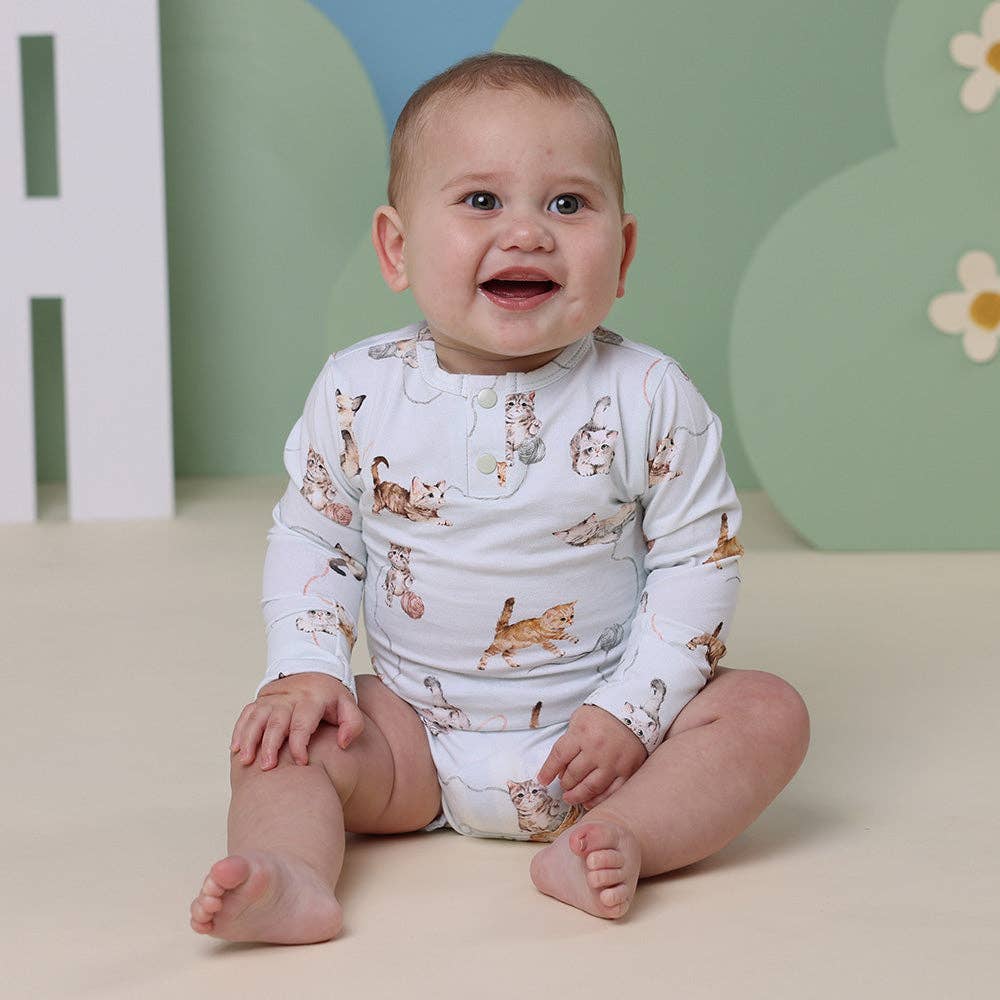 Snuggle Hunny - Kittens Long Sleeve Organic Bodysuit