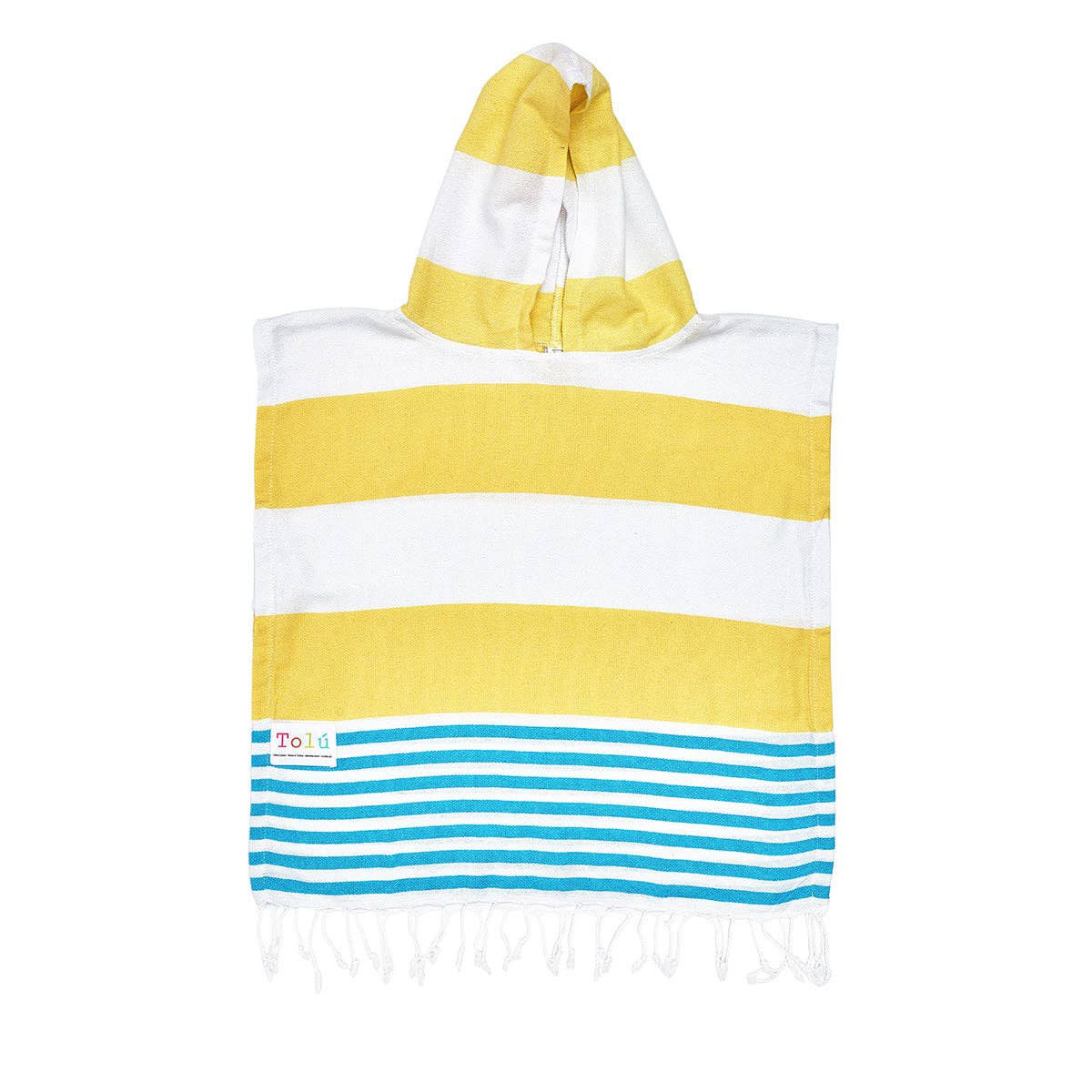 Tolu Australia - Yellow and Blue Kids Hooded Beach Towel