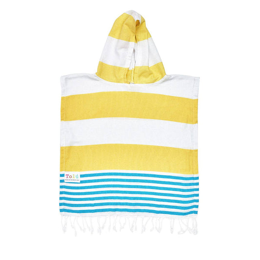 Tolu Australia - Yellow and Blue Kids Hooded Beach Towel