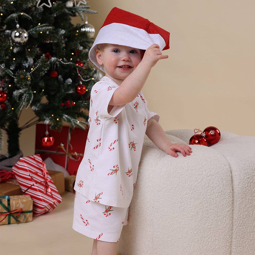 Snuggle Hunny - Candy Cane Organic Kids PJ Set