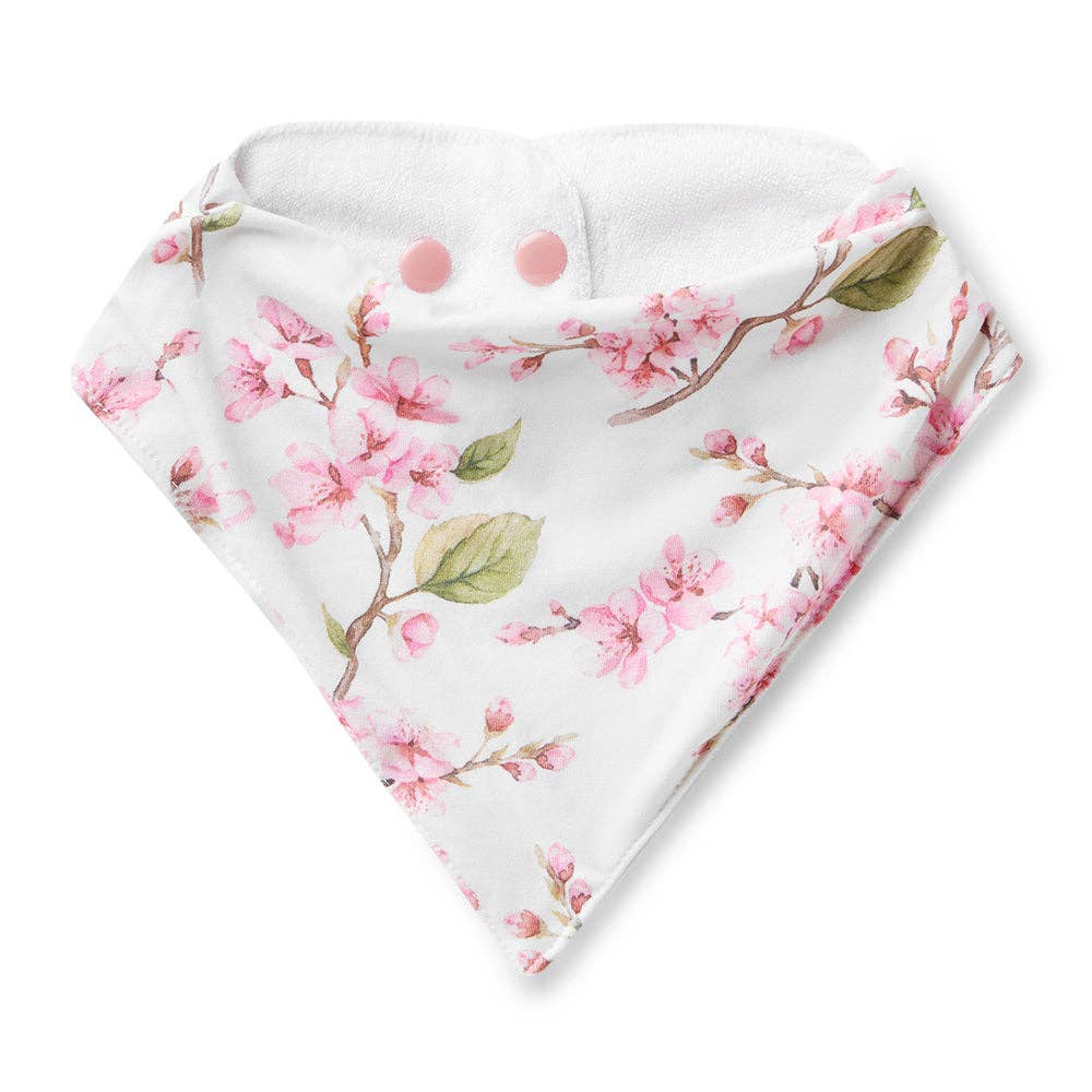 Snuggle Hunny - Cherry Blossom Organic Dribble Bib