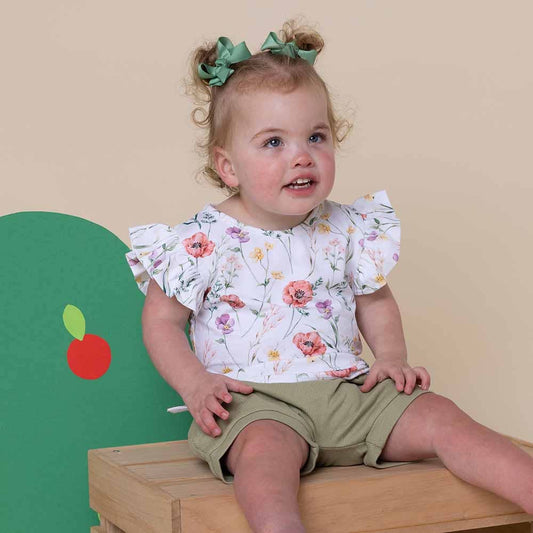 Snuggle Hunny - Meadow Organic T-Shirt with Frill