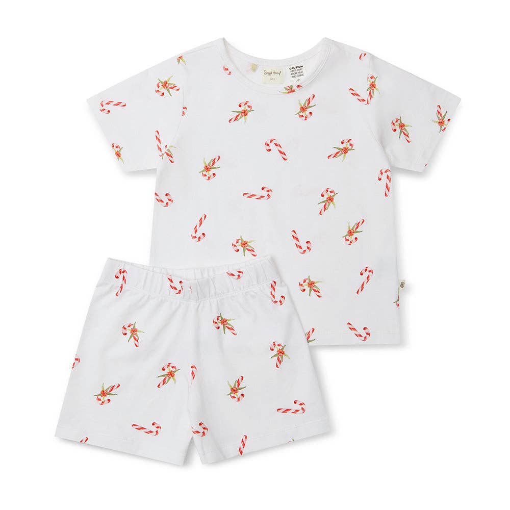 Snuggle Hunny - Candy Cane Organic Kids PJ Set