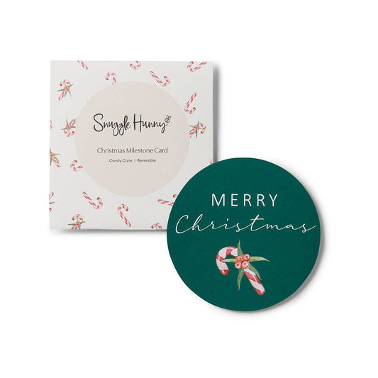 Snuggle Hunny - Candy Cane Reversible Single Christmas Milestone Card