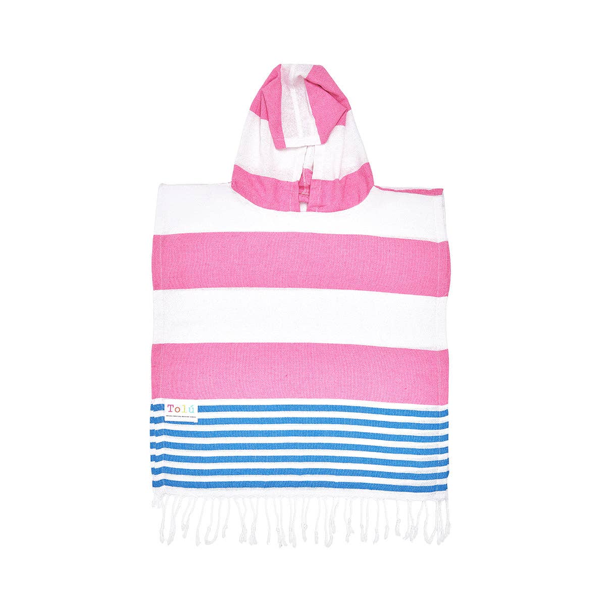 Tolu Australia - Pink and Blue Kids Hooded Beach Towel